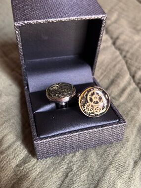 Steampunk Engineer Gear Watch Cufflinks